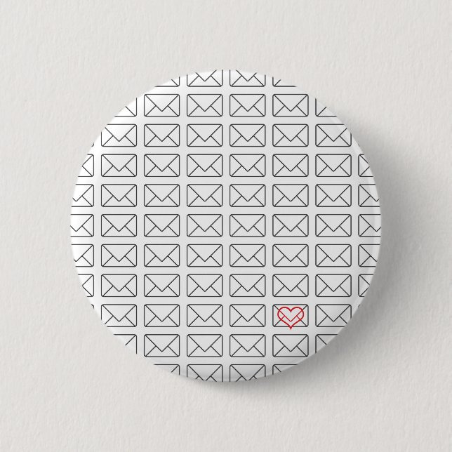Inspirational I Love you note 6 Cm Round Badge (Front)