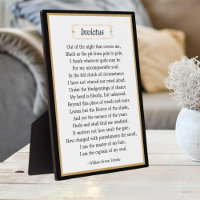 Inspirational Invictus Poem Tabletop