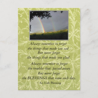 Inspirational Irish Blessing Always Remember Postcard