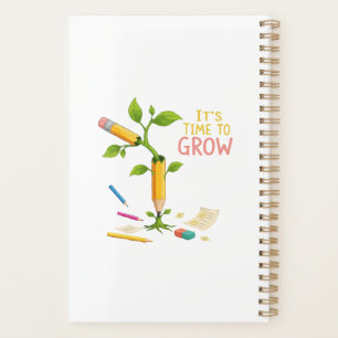 Inspirational "It's Time to Grow" Pencil Plant Planner
