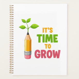 Inspirational "It's Time to Grow" Pencil Plant  Planner