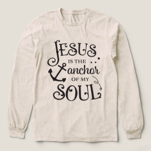 Inspirational Jesus anchor soul word art Tri-Blend Shirt