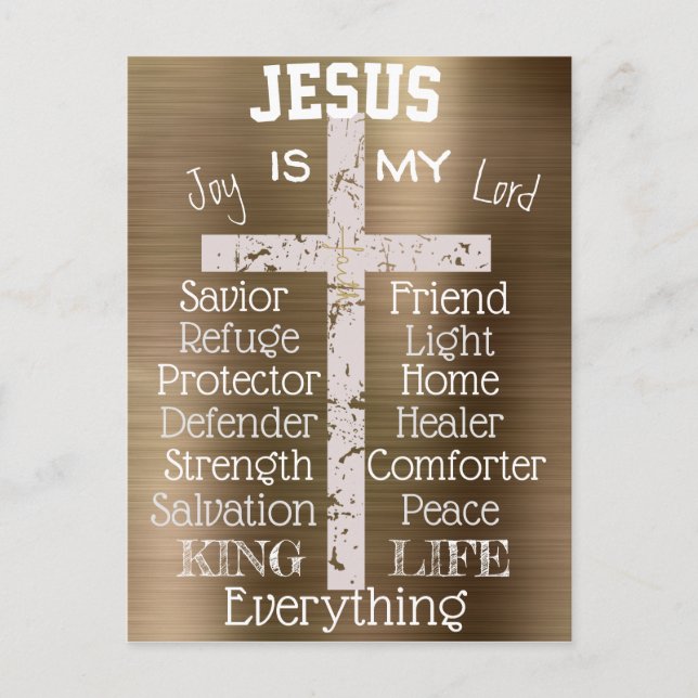 Inspirational Jesus is my Everything -Christian Postcard (Front)