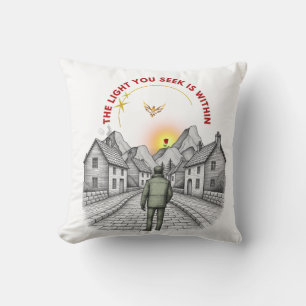 Inspirational Journey Illustration Cushion