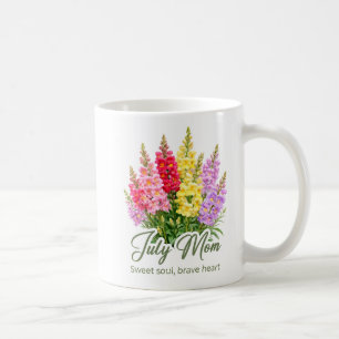Inspirational July Birth Flower Mum Wrap Coffee Mug