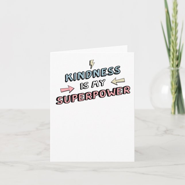 Inspirational - Kindness Is My Superpower Sticker  Card (Front)