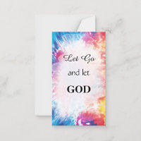 *~ Inspirational Kindness LET GOD AP62 Note Card