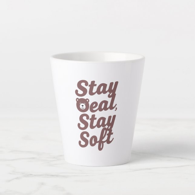Inspirational Kindness Quote with Cosy Bear Latte Mug (Front)