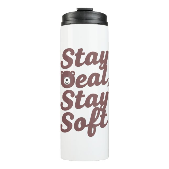 Inspirational Kindness Quote with Cosy Bear Thermal Tumbler (Front)