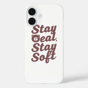 Inspirational Kindness Quote with Cozy Bear iPhone 16 Case