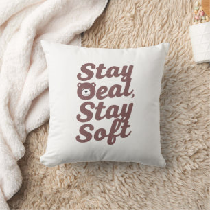 Inspirational Kindness Quote with Cozy Bear Cushion