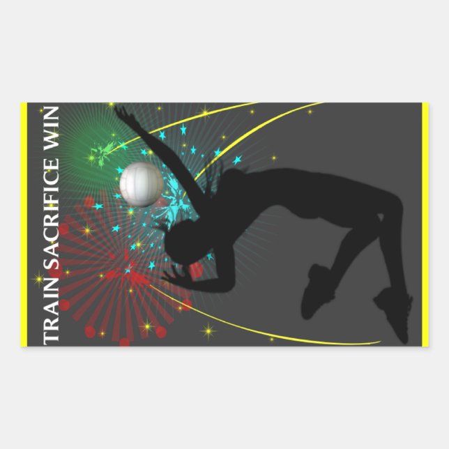 Inspirational Lady Volleyball Stickers (Front)