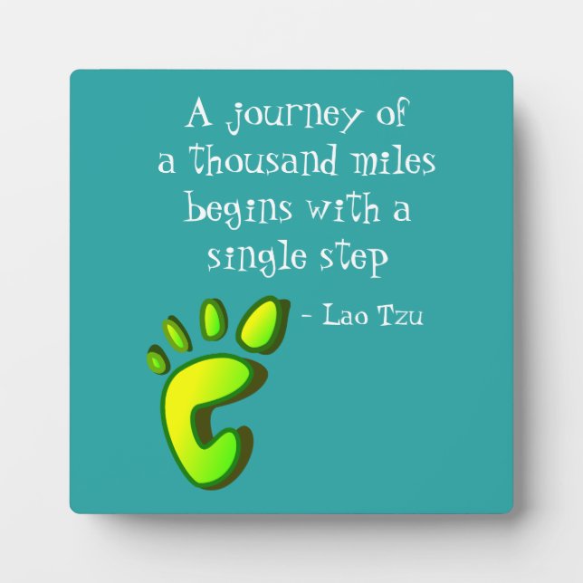 Inspirational Lao Tzu Quote Plaque (Front)