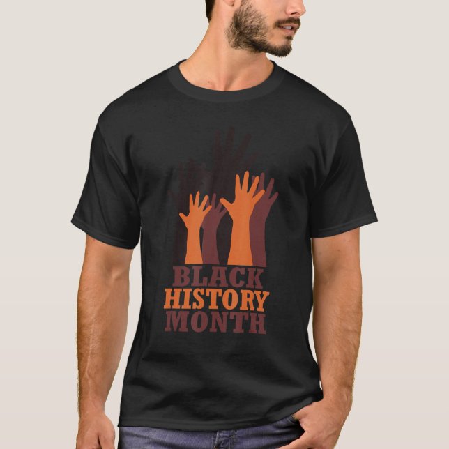 Inspirational Leaders Power Proud African Fist Han T-Shirt (Front)