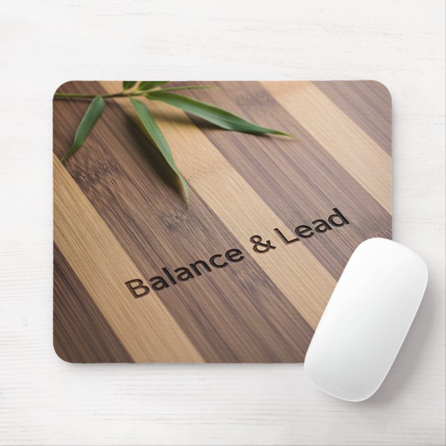 Inspirational Leadership Quote Bamboo Mousepad (With Mouse)