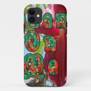 Inspirational Lean On Me Floral Skyward Art Print  iPhone 11 Case