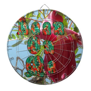 Inspirational Lean On Me Floral Skyward Art Print Dartboard