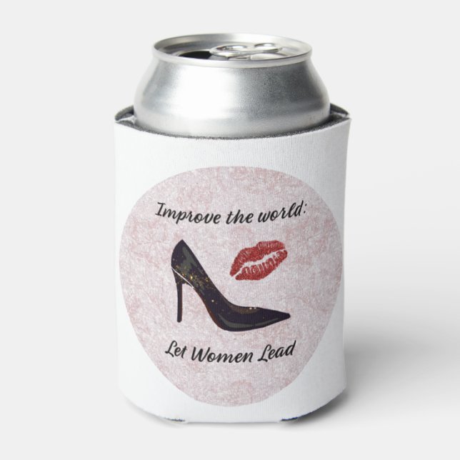 Inspirational Let Women Lead Can Cooler (Can Front)