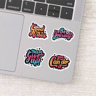 Inspirational lettering sticker set