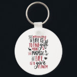 Inspirational Life Quote for Motivation Key Ring<br><div class="desc">Inspirational motivation quote to keep you inspired and motivate others around you. Beautiful saying about being kind to others, the act of giving, philanthropy, volunteering and helping those in needs. The meaning of life is to find your gift. The purpose of life is to give it away. Background colour can...</div>
