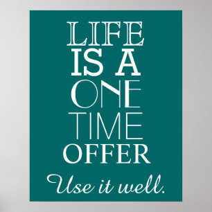 Inspirational LIFE Quote Poster - Personalise