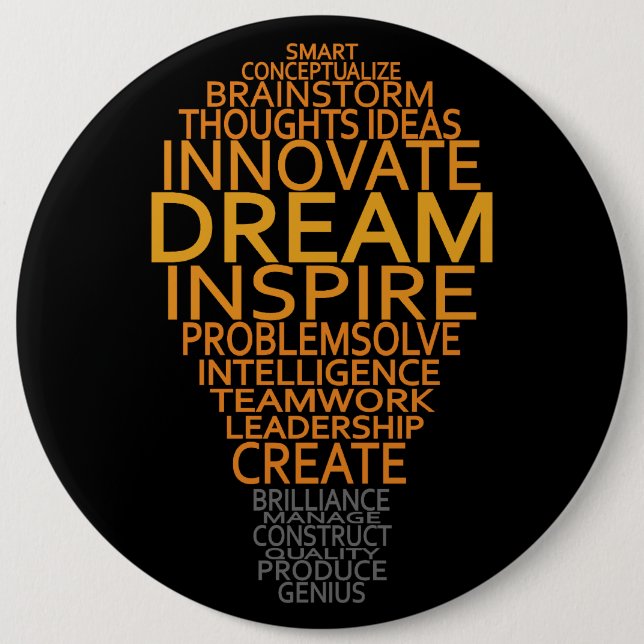 Inspirational Light Bulb button (Front)