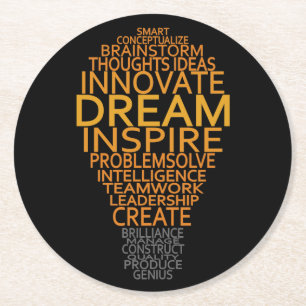 Inspirational Light Bulb coasters