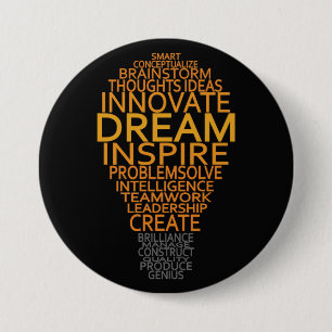 Inspirational Light Bulb custom button