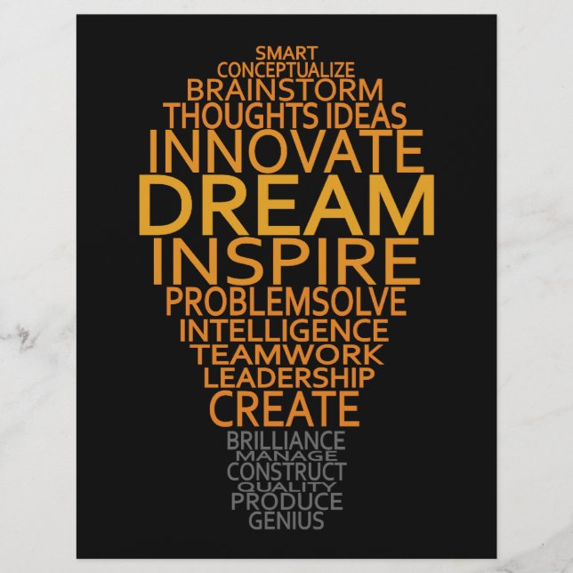 Inspirational Light Bulb custom flyers (Front)