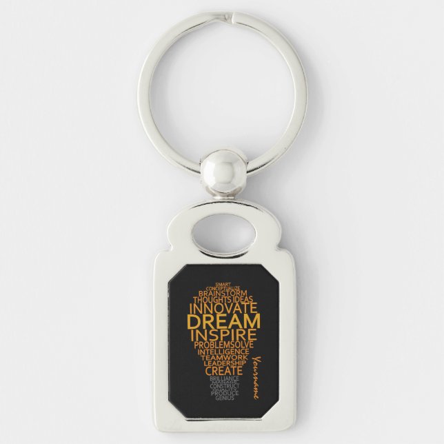 Inspirational Light Bulb custom key chain (Front)