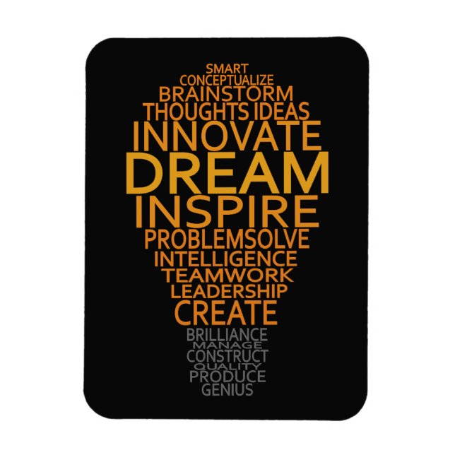 Inspirational Light Bulb custom magnets (Vertical)