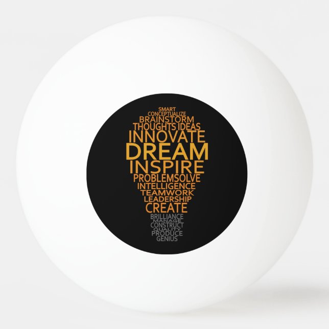 Inspirational Light Bulb custom ping pong balls (Front)