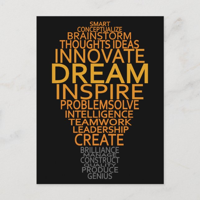 Inspirational Light Bulb custom postcard (Front)