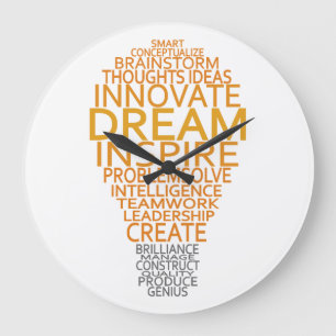 Inspirational Light Bulb custom wall clock