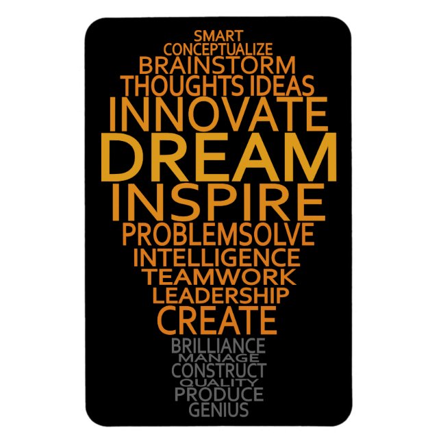 Inspirational Light Bulb magnet (Vertical)