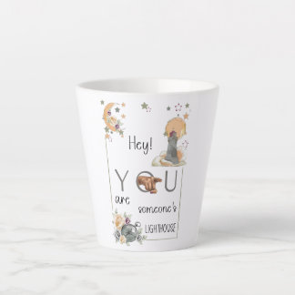 Inspirational Lighthouse Gift Positive Reminder Latte Mug