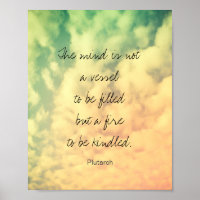 inspirational literary quote by Plutarch word art