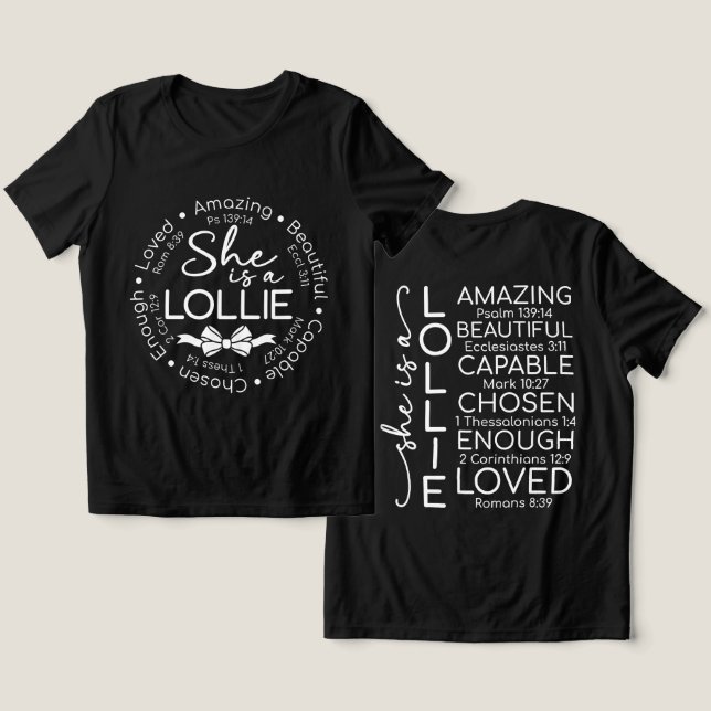 Inspirational Lollie Tri-Blend Shirt (Design Front & Back)