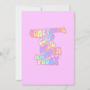 Inspirational, Manifestation, Pink, Preppy Holiday Card