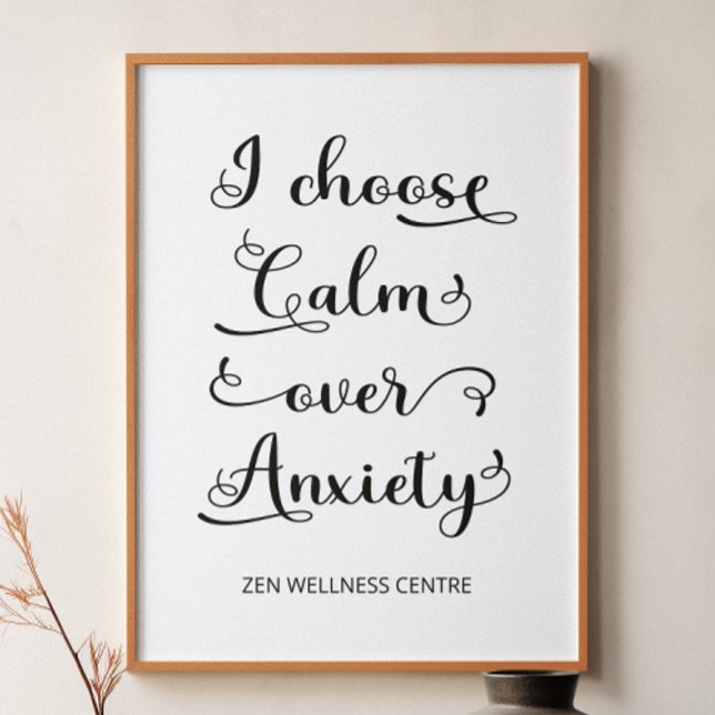 Inspirational Mental Health Calm Quote Typography Poster (Creator Uploaded)