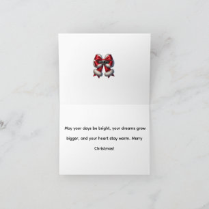 Inspirational Merry Christmas Message Thank You Card