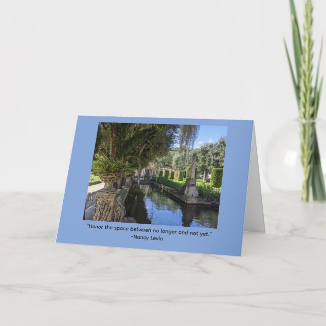 Inspirational Message Vizcaya Gardens Card (Front)