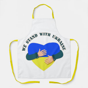 Inspirational message We stand with Ukraine Apron