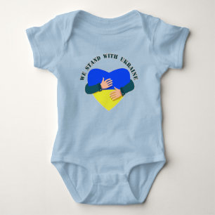 Inspirational message We stand with Ukraine Baby Bodysuit