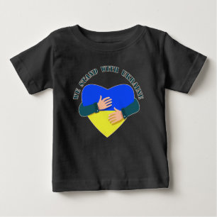 Inspirational message We stand with Ukraine Baby T-Shirt