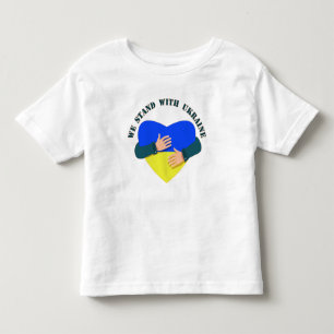 Inspirational message We stand with Ukraine  Toddler T-Shirt
