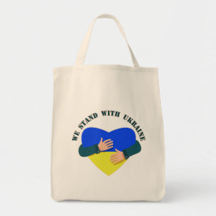 Inspirational message We stand with Ukraine Tote Bag