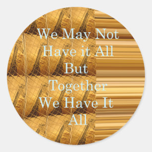 Inspirational Message with African Wildlife Design Classic Round Sticker