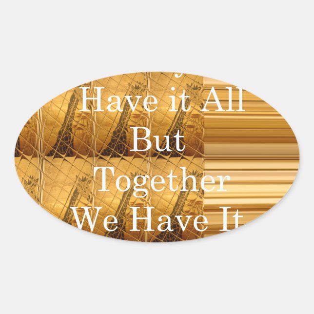 Inspirational Message with African Wildlife Design Oval Sticker (Front)