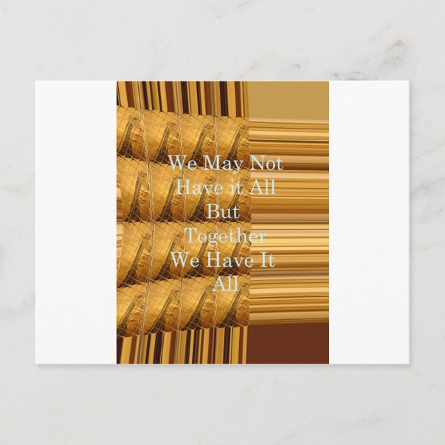 Inspirational Message with African Wildlife Design Postcard (Front)